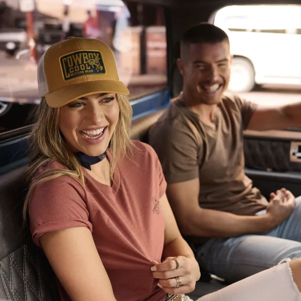 Roughrider Hat-OS/Mustard/Cream - Image 2