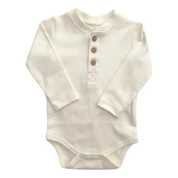 Natural Henley Onesie