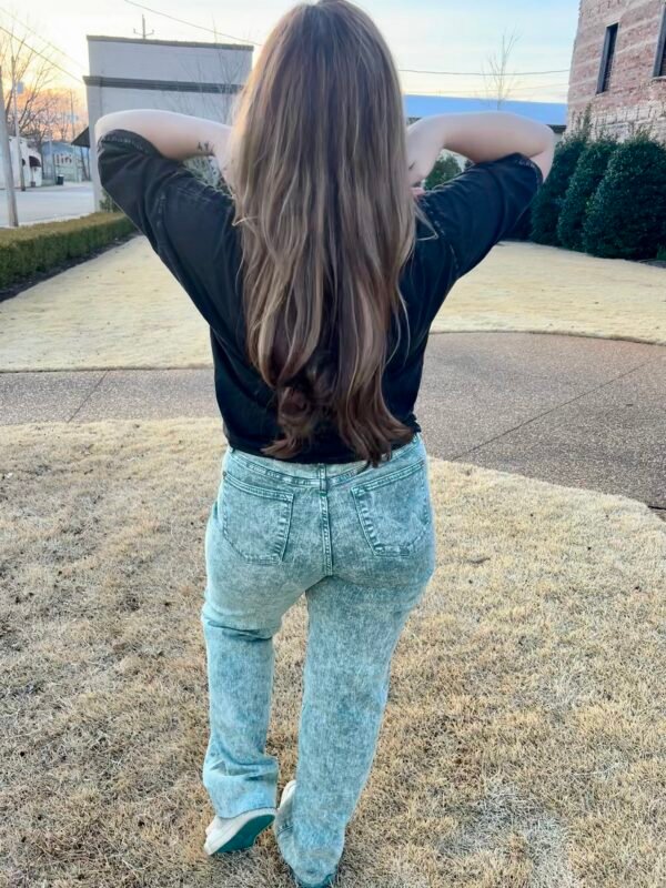 Garment Dyed Raw Hem Dad Jean - Image 2