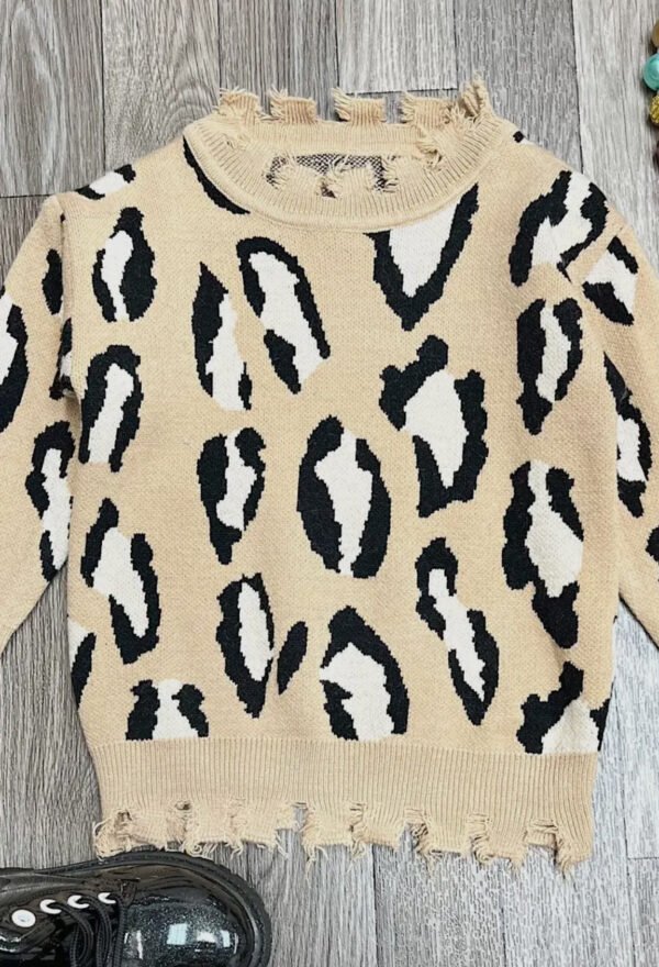 Animal Printed Knit Sweater