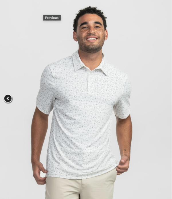 Biggest Fan Printed Polo / Hazy Gray