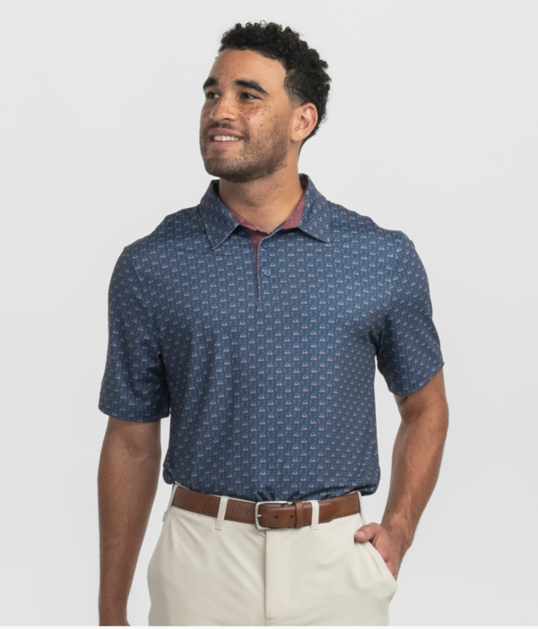 Perfect Round Printed Polo / Dusk