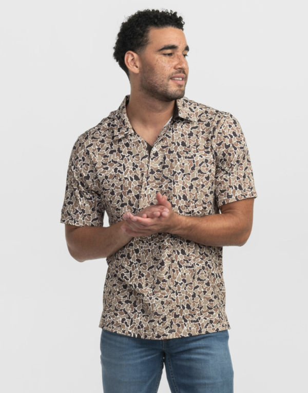 Hunters Hideaway Printed Polo / Ember Brown - Image 3