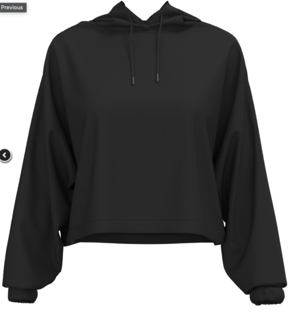 Hybrid Cropped Hoodie / Deep Space - Image 5