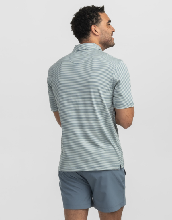 Heather Madison Stripe Polo / Evergreen - Image 2