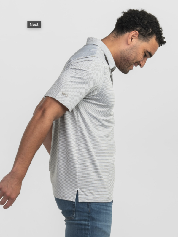 Heather Madison Stripe Polo / Deep Woods - Image 3