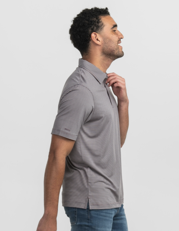 Largo Stripe Polo / Mulberry - Image 3