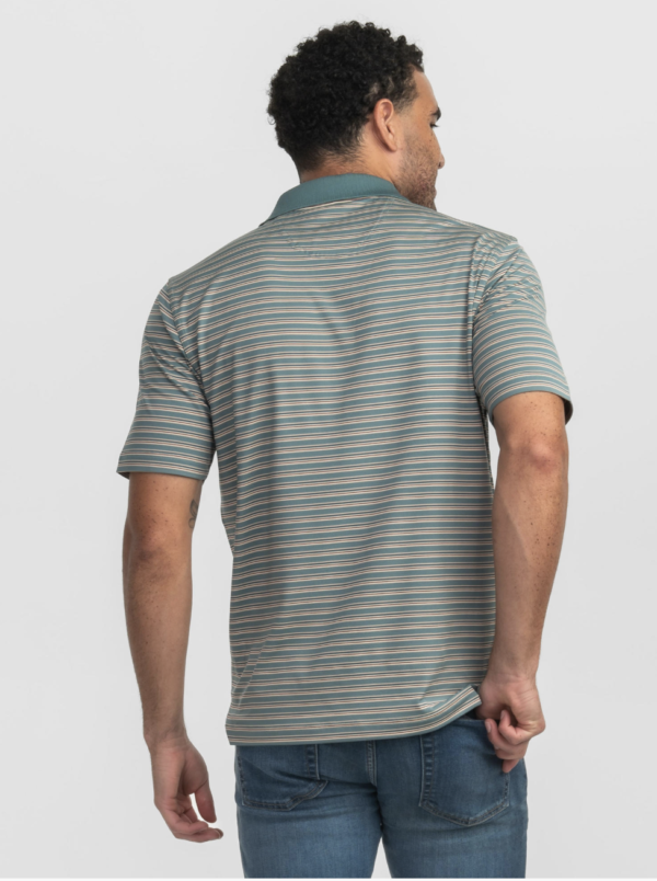 Somerset Stripe Polo / Blue Forest - Image 3