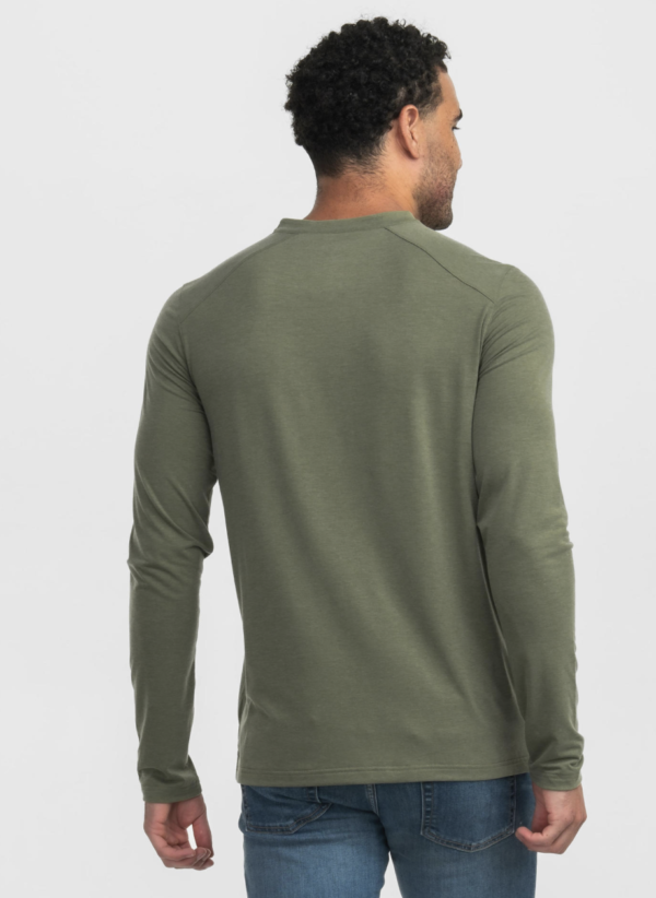 Max Comfort Henley LS / Spanish Moss - Image 2
