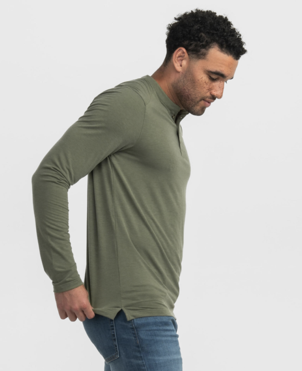 Max Comfort Henley LS / Spanish Moss - Image 3