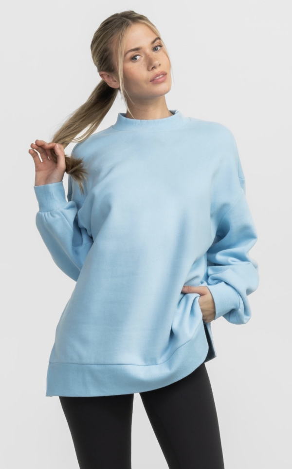 Happy Thoughts Puff Print Sweatshirt / Crystal Lake - Image 2