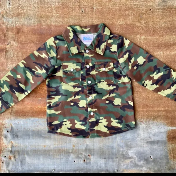 Long Sleeve Camo Pearl Snap