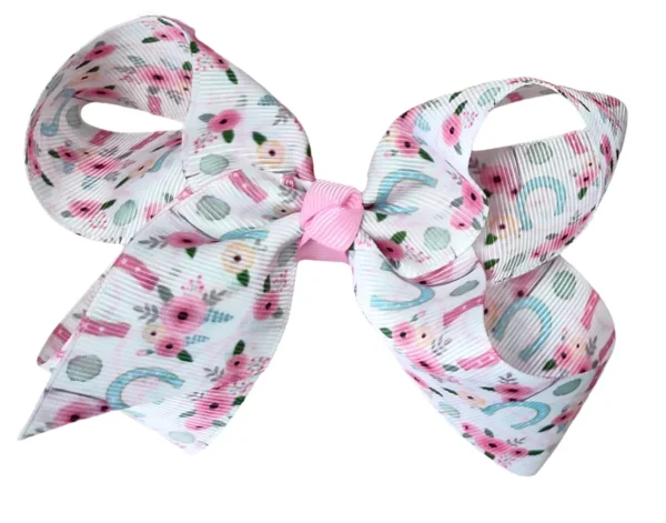 Floral Horseshoe Bow