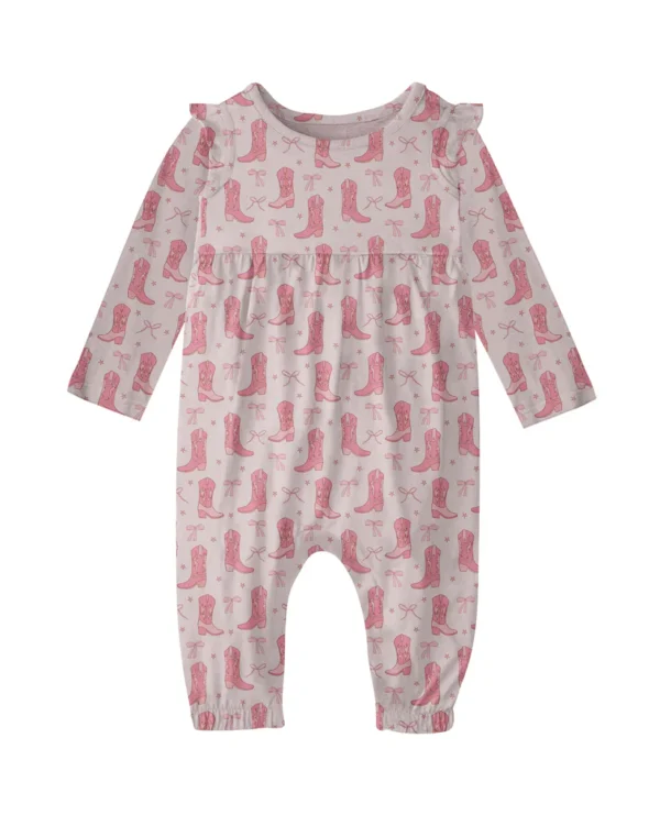 Cowgirl Boots & Bows Romper
