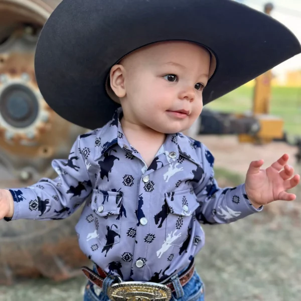 Boys Print Pearl Snap Shirt 08