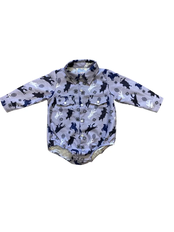 Boys Print Pearl Snap Shirt 08 - Image 2