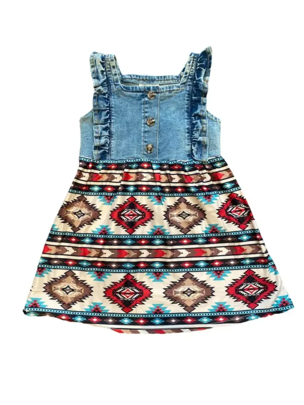 Denim & Aztec Dress